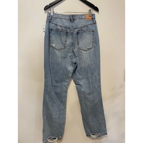 We The Free Light Blue Straight Leg Jeans - Picture 5 of 5